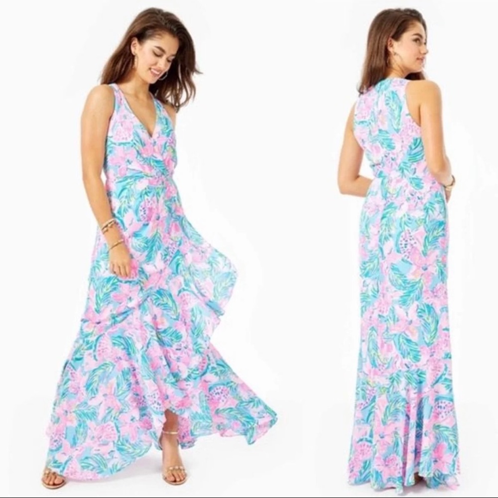 Lilly Pulitzer Taylee Maxi Dress Gimme The Juice